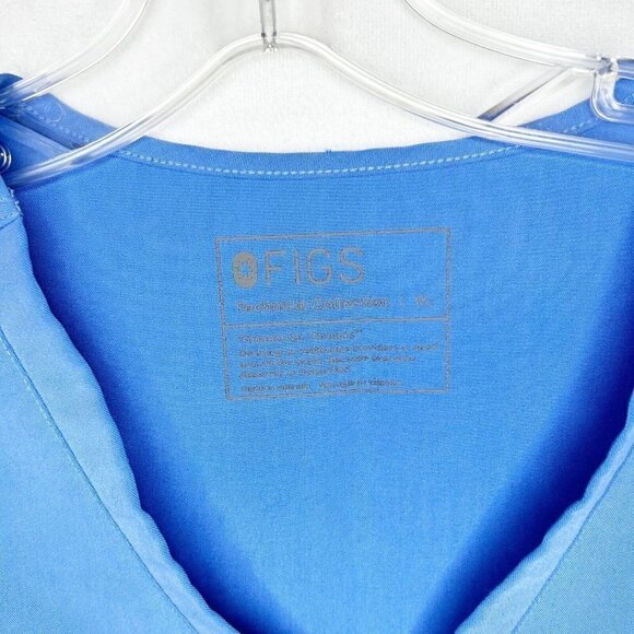 FIGS Technical Collection 2-Pocket Blue Scrub Top Women’s Size XS - Picture 3 of 5